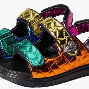 Kurt Geiger London Orson Girl Open Toe multicolor  leather/synthetic Sandal Sz4